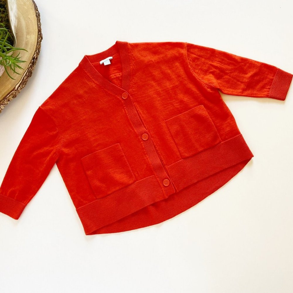 COS 100% Wool Vermilion Cardigan Sweater | 2-4y